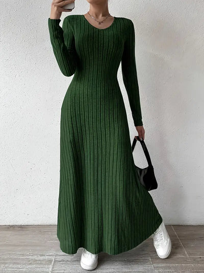 A-Line Fitted Bodice Maxi Dress for Women