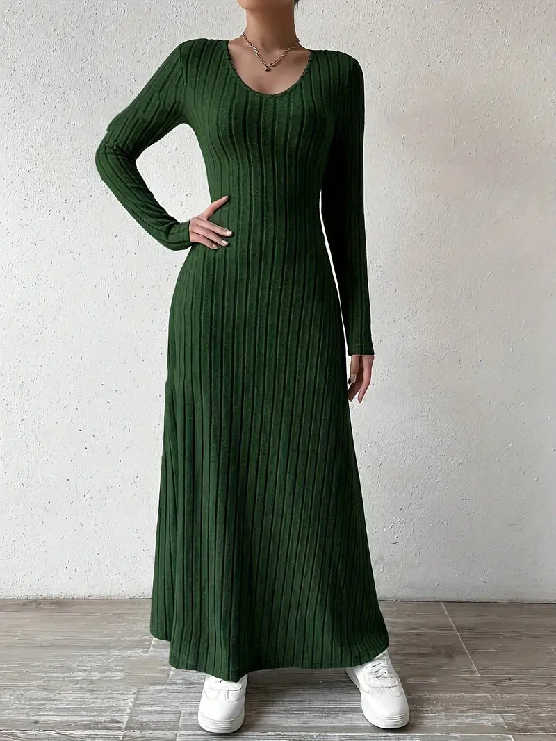 A-Line Fitted Bodice Maxi Dress for Women