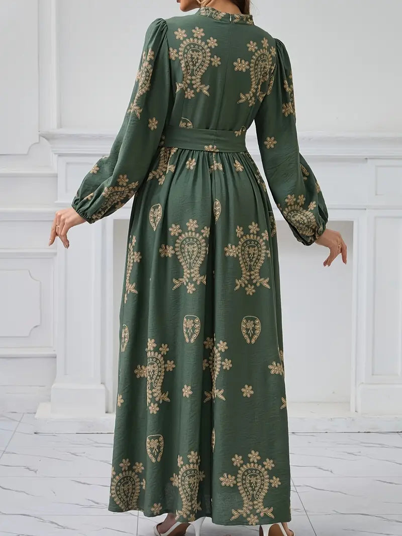 Elegant Pattern Maxi Dress for Women