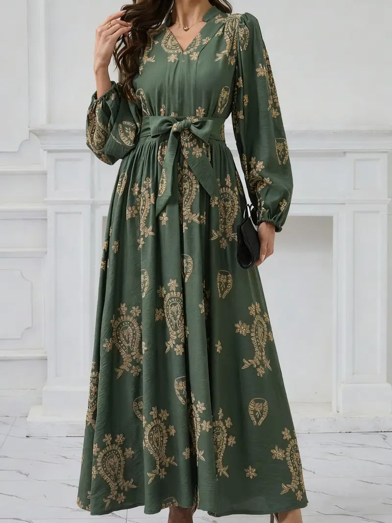 Elegant Pattern Maxi Dress for Women