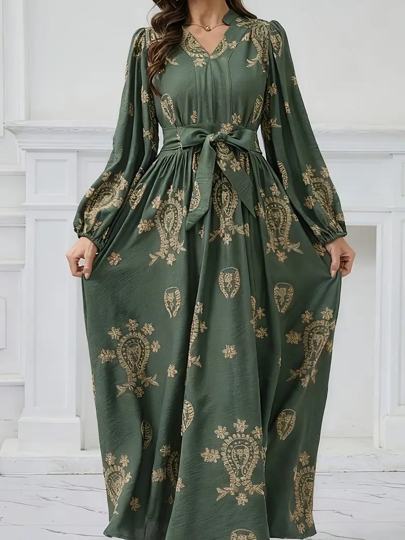 Elegant Pattern Maxi Dress for Women