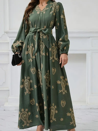 Elegant Pattern Maxi Dress for Women