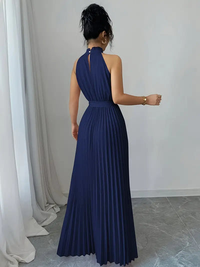 Ruched Strappy A-Line Maxi Dress for Women