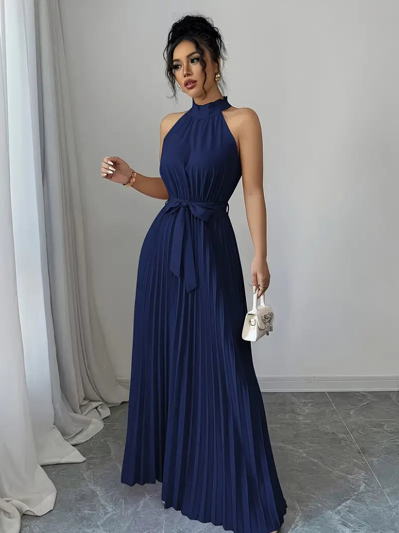 Ruched Strappy A-Line Maxi Dress for Women