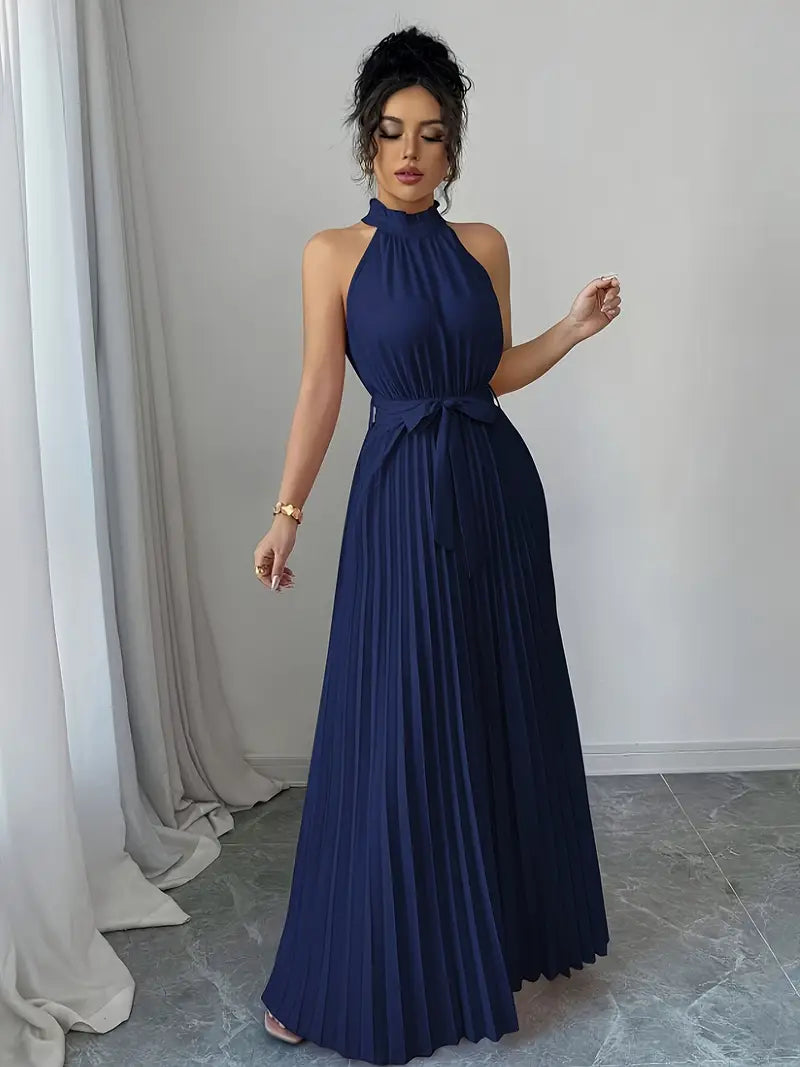 Ruched Strappy A-Line Maxi Dress for Women